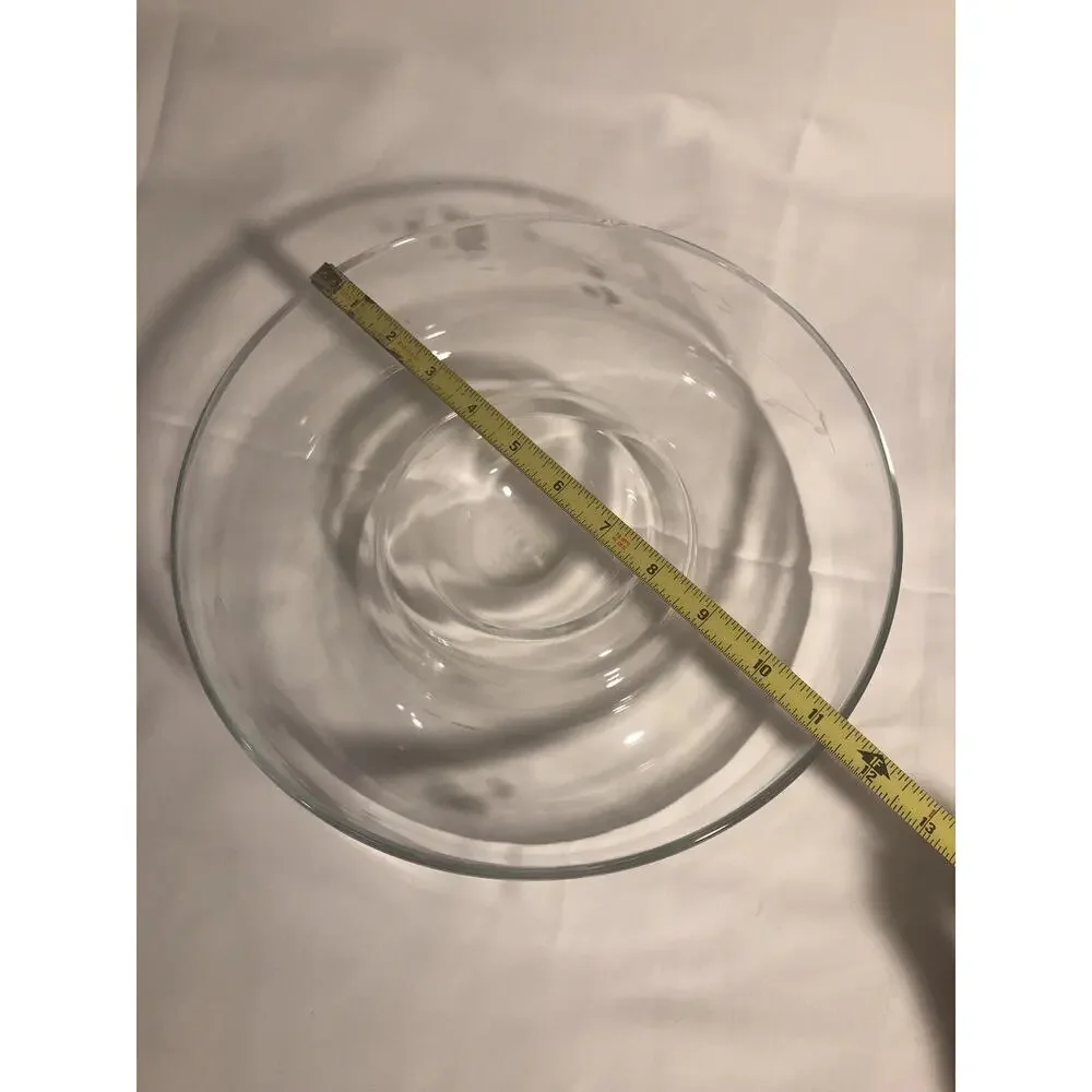 Princess House Heritage Crystal Glass Chip and Dip Large Bowl Dish 11 1/4”no Box